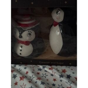 Johanna Parker Christmas Holiday Penguin Sugar And Creamer Set